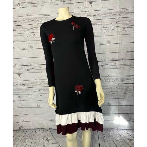 Ginger long sleeved A line dress with dragonfly Rose embellishments size xxsmall - Picture 5 of 12